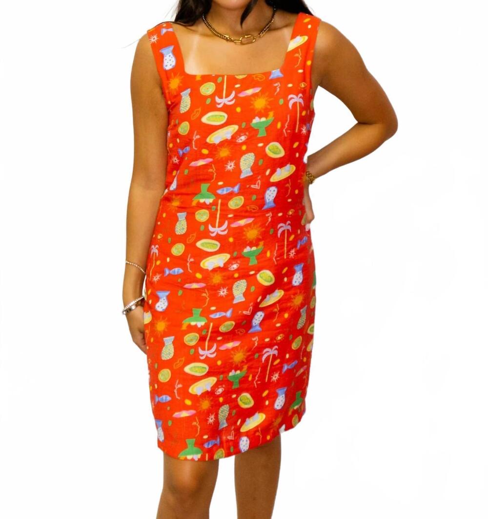 NEW ALLIE ROSE still life print mini dress in red